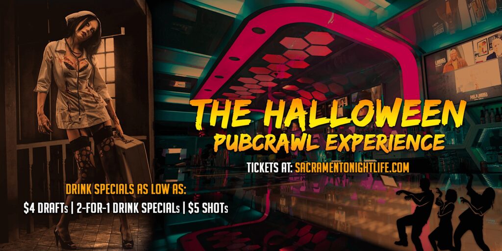 Sacramento Halloween Pub Crawl Party Saturday